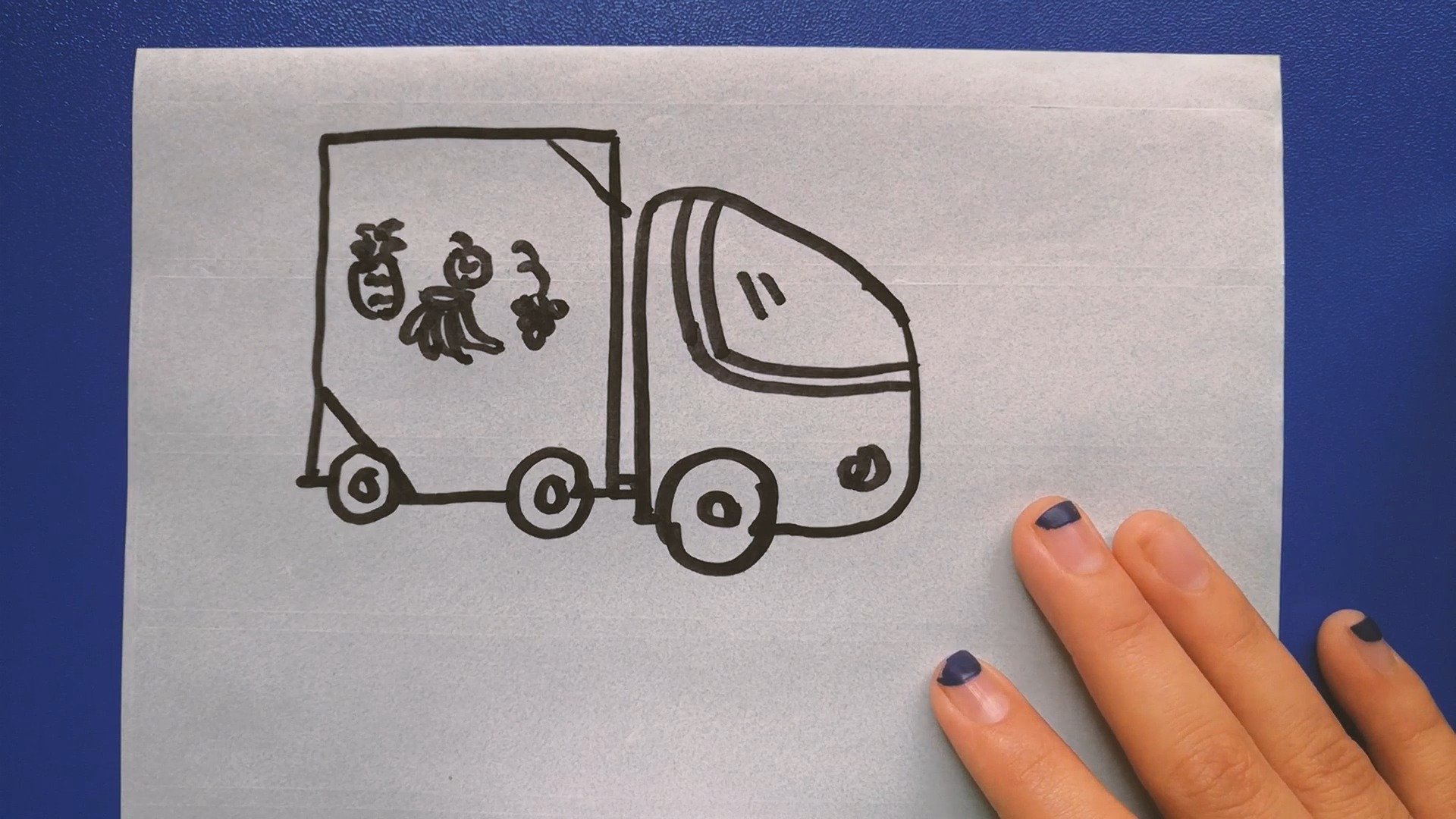 水果车的简笔画怎样画?