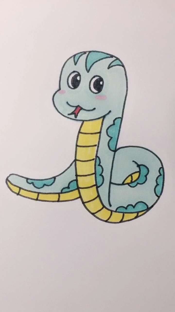 如何画小蛇简笔画?