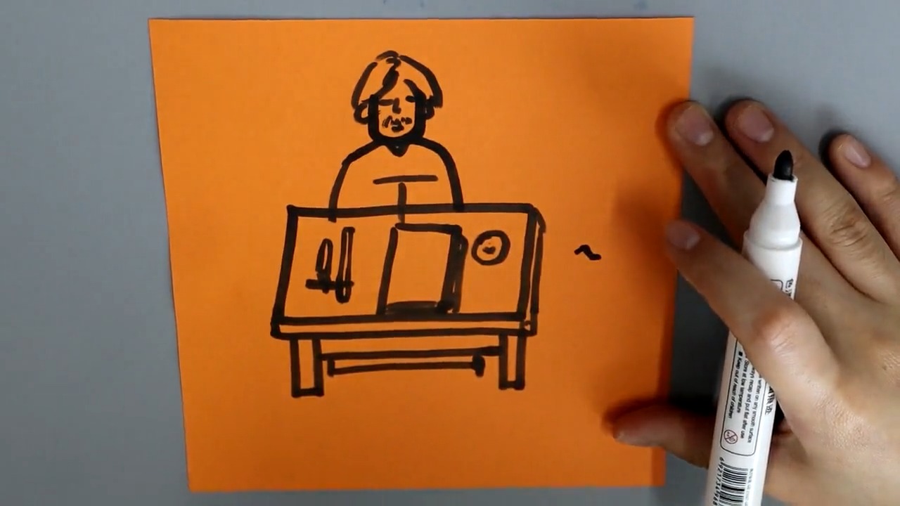 书法家的简笔画如何画