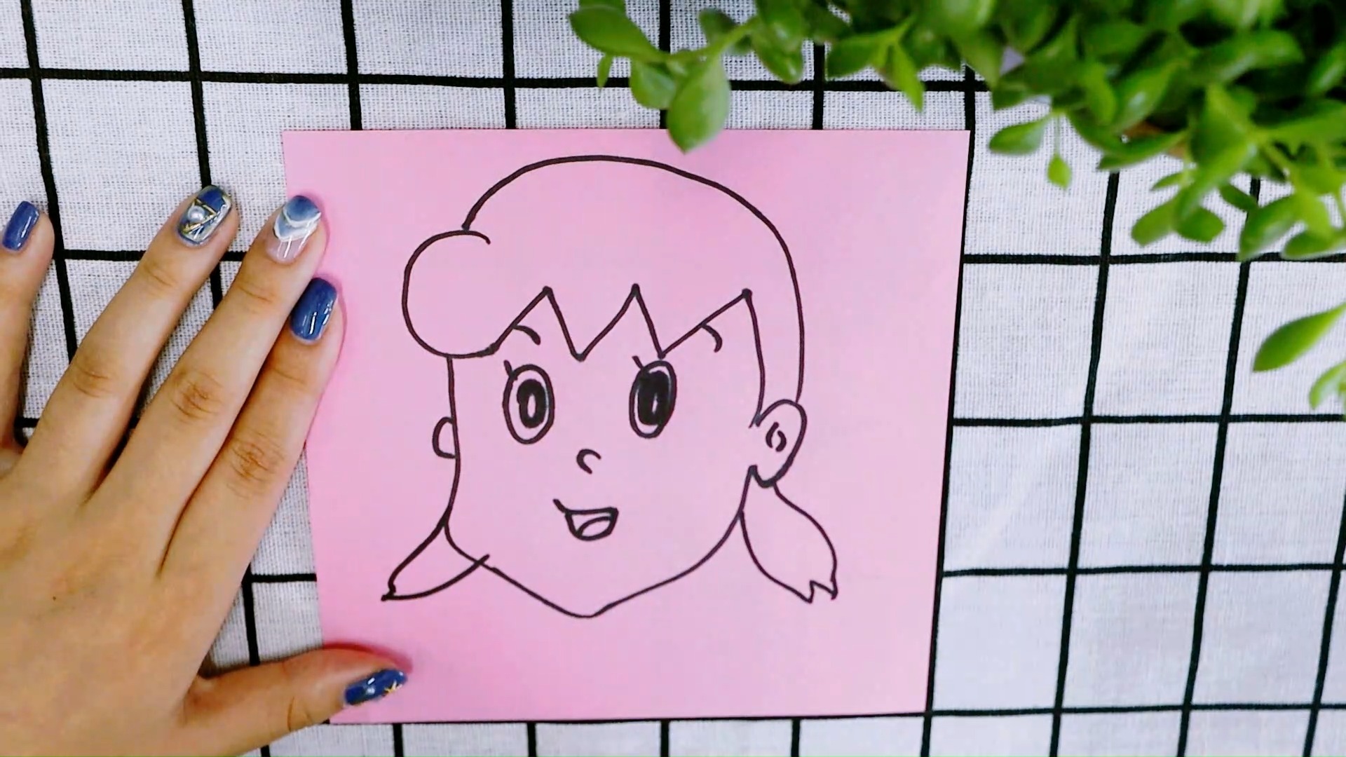 源静香的简笔画如何画?