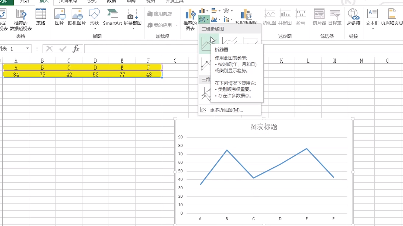 excel表格中怎么根据表格里的数据做趋势图