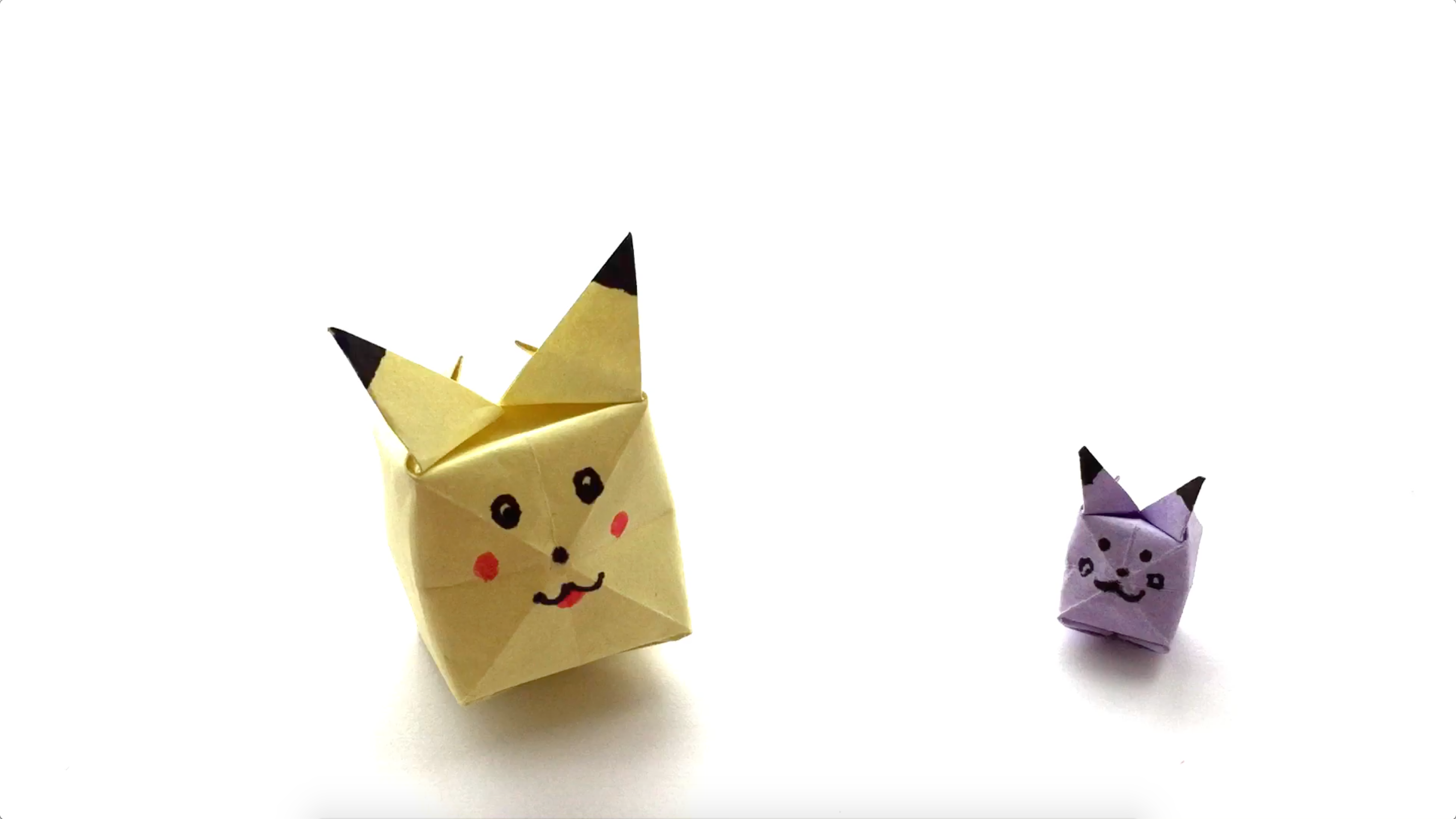 皮卡丘折纸怎么折?
