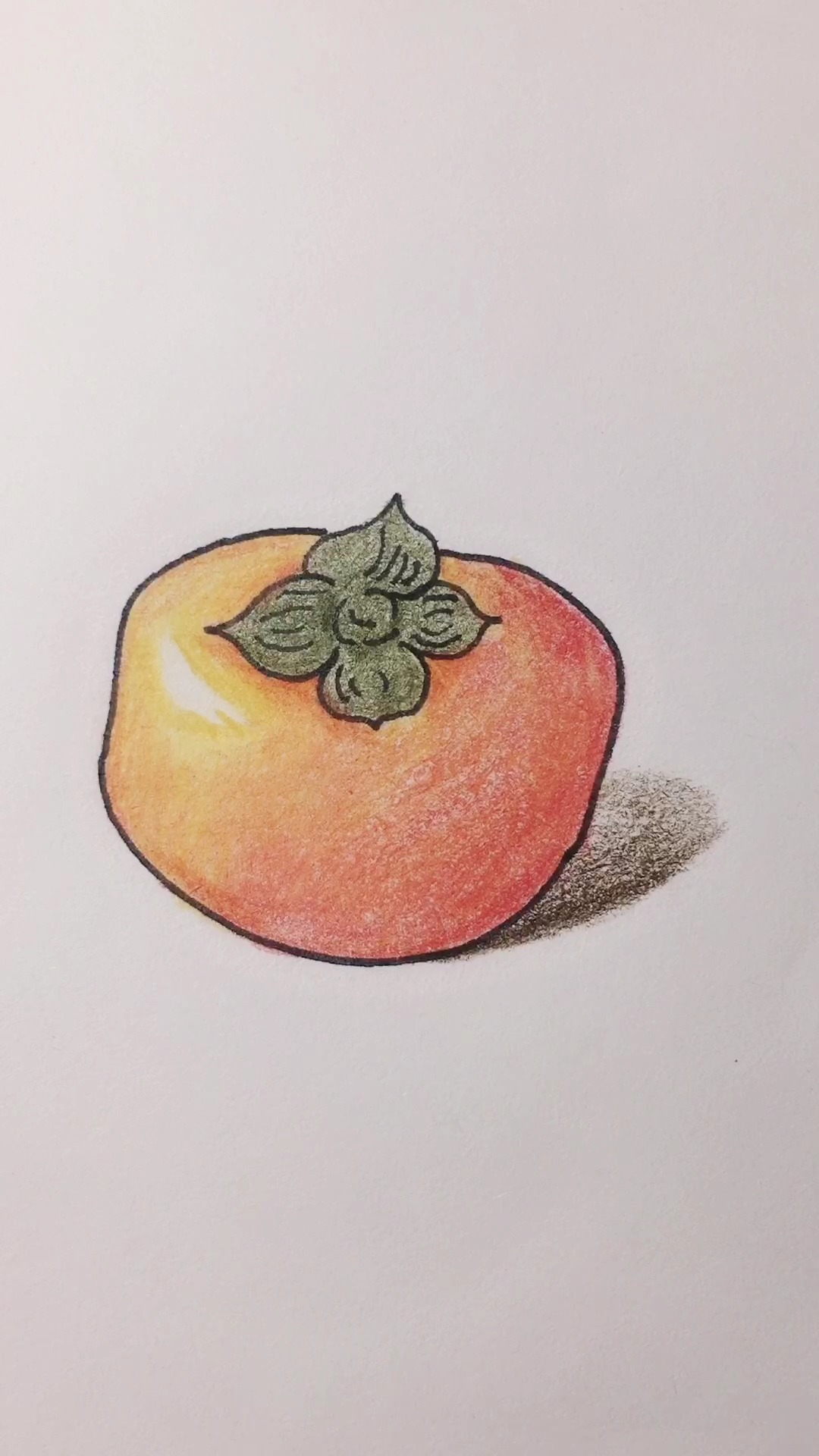 如何画柿子简笔画