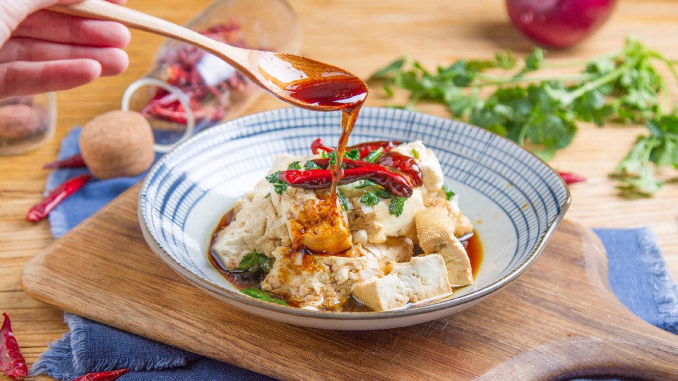 油泼豆腐怎么做?