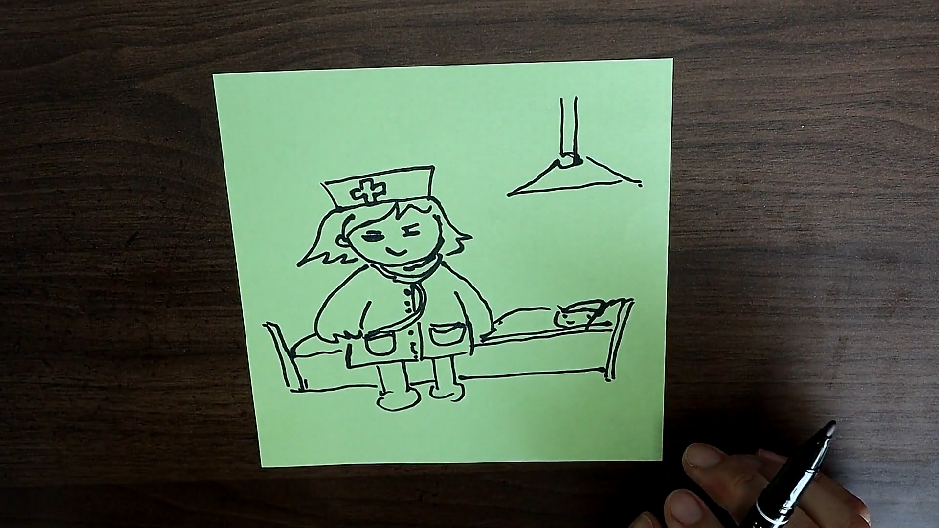 病房里的医生简笔画如何画?