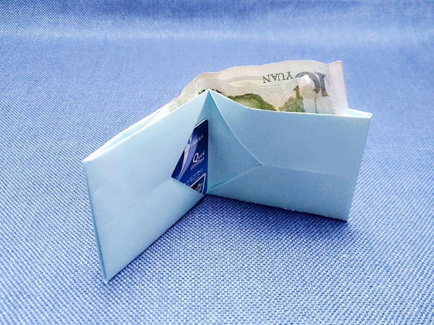 手工折纸零钱包图片