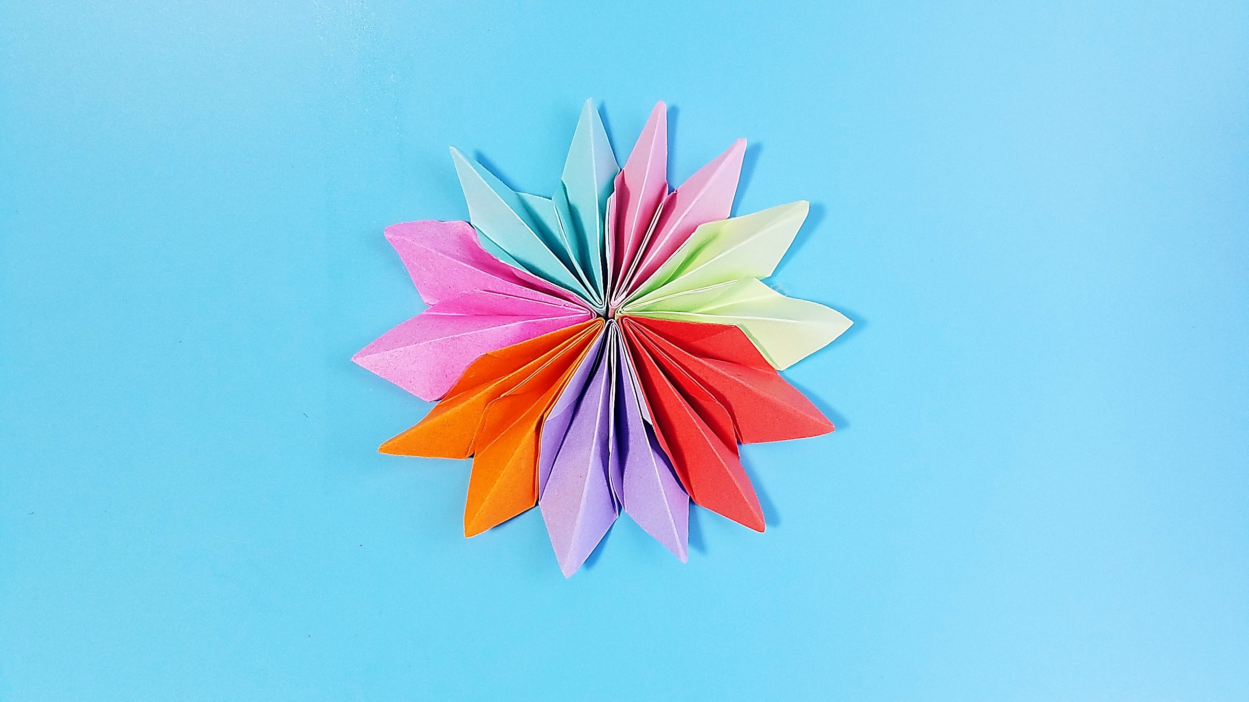 折纸七色花怎么做?