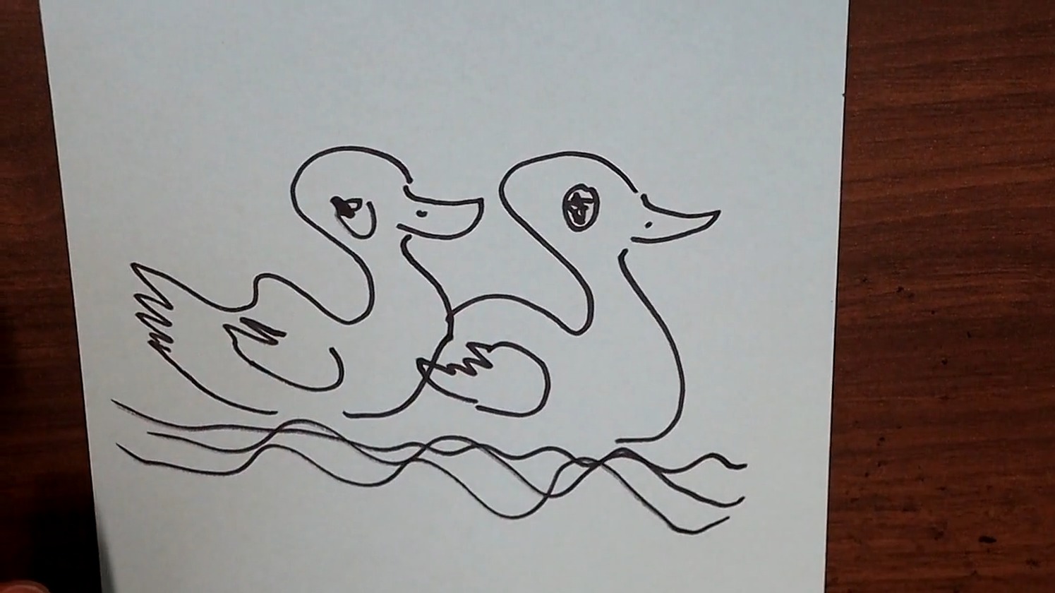 两只小鸭子怎样画?