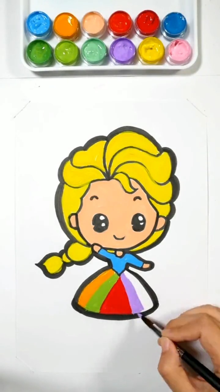 如何画一个白雪公主?