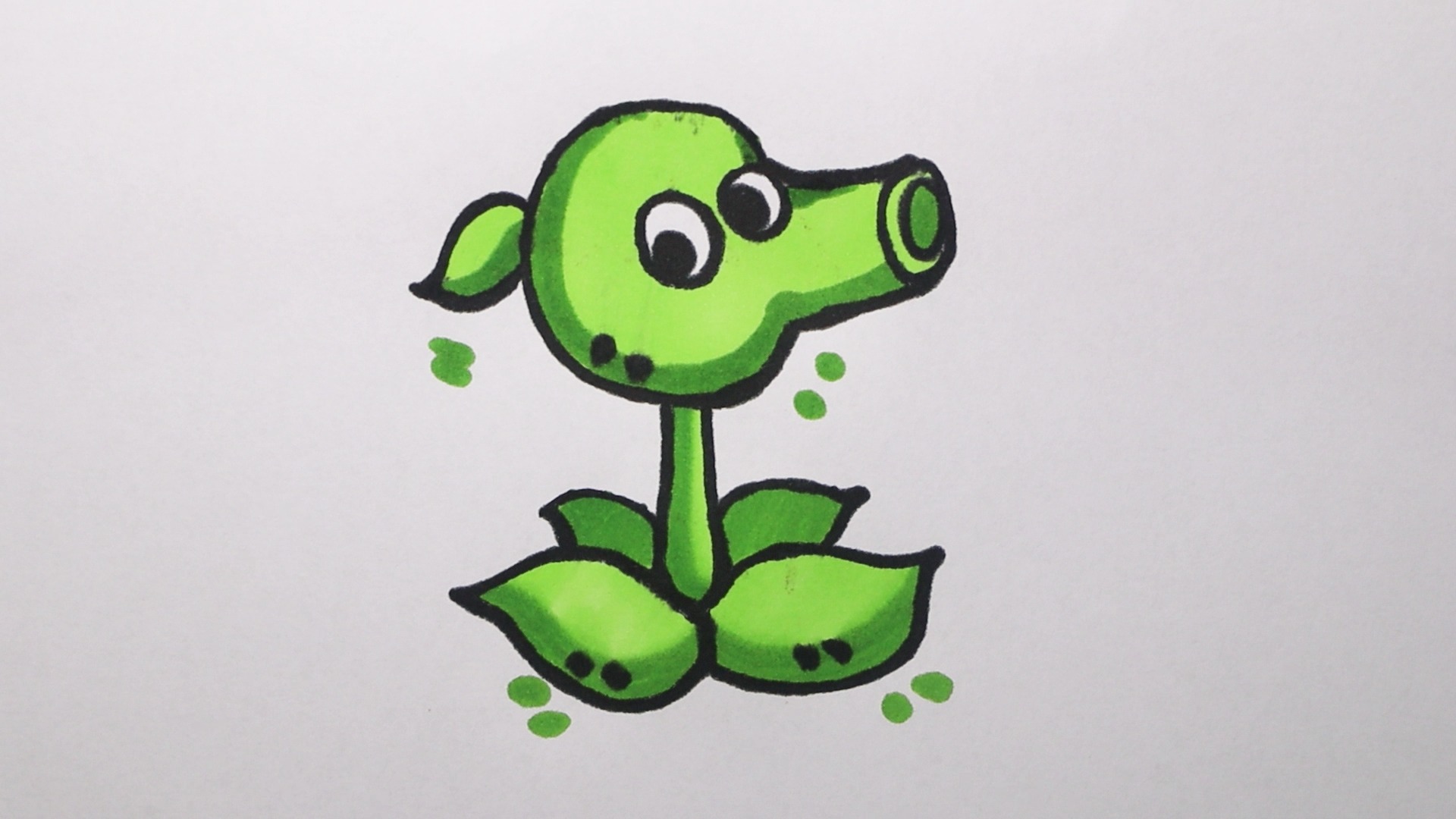 可爱豌豆射手怎样画?