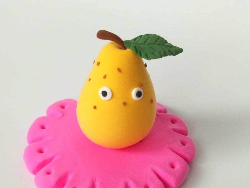 怎么用粘土制作梨