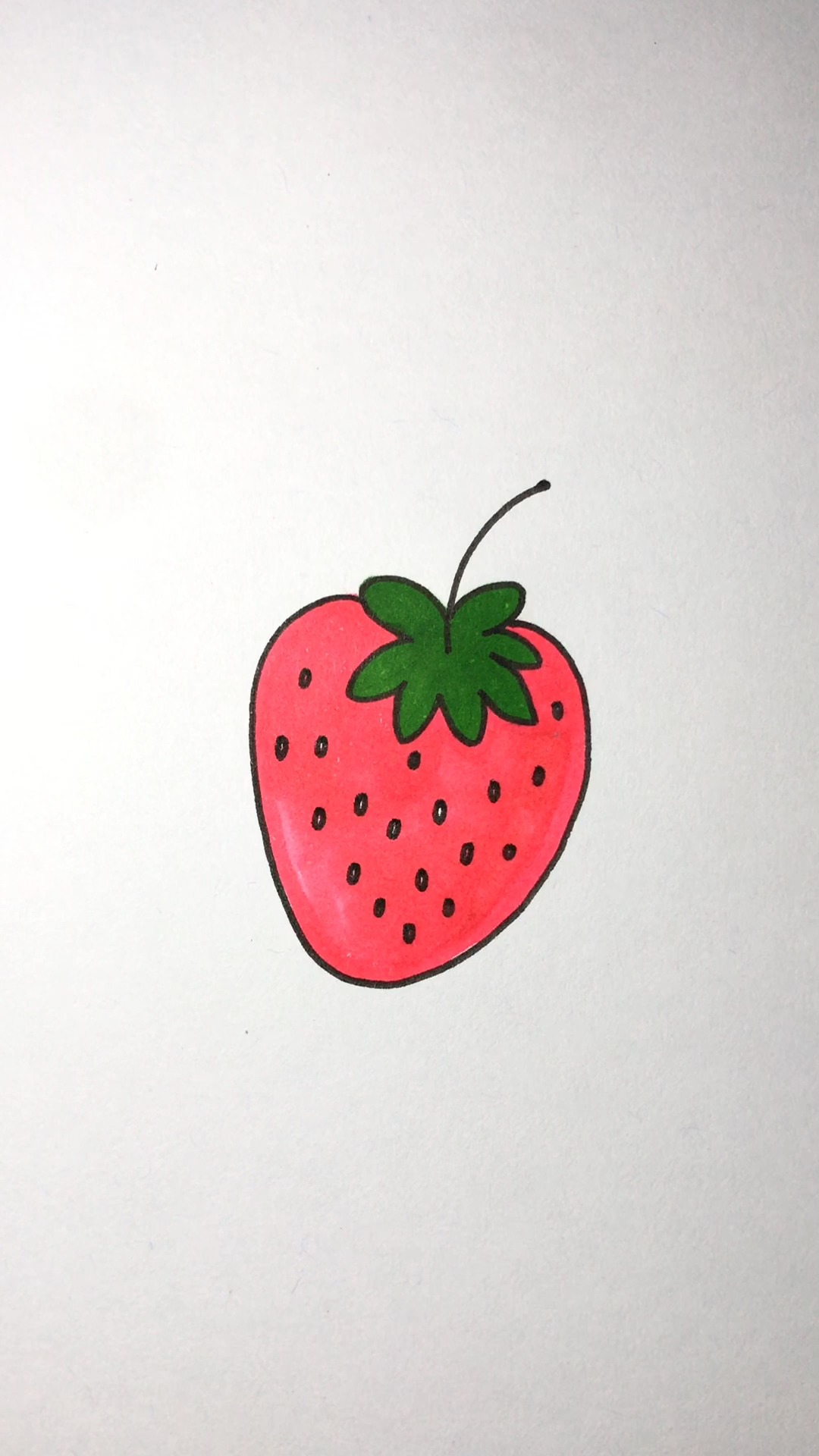 草莓画法简单图片