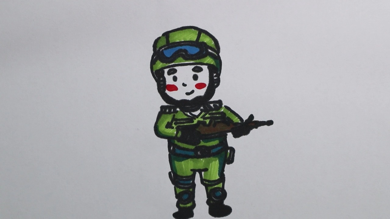 帅气的士兵怎样画?
