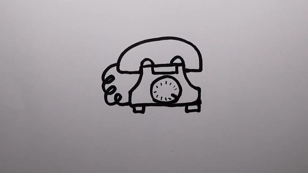 QQ电话怎么画简笔画图片