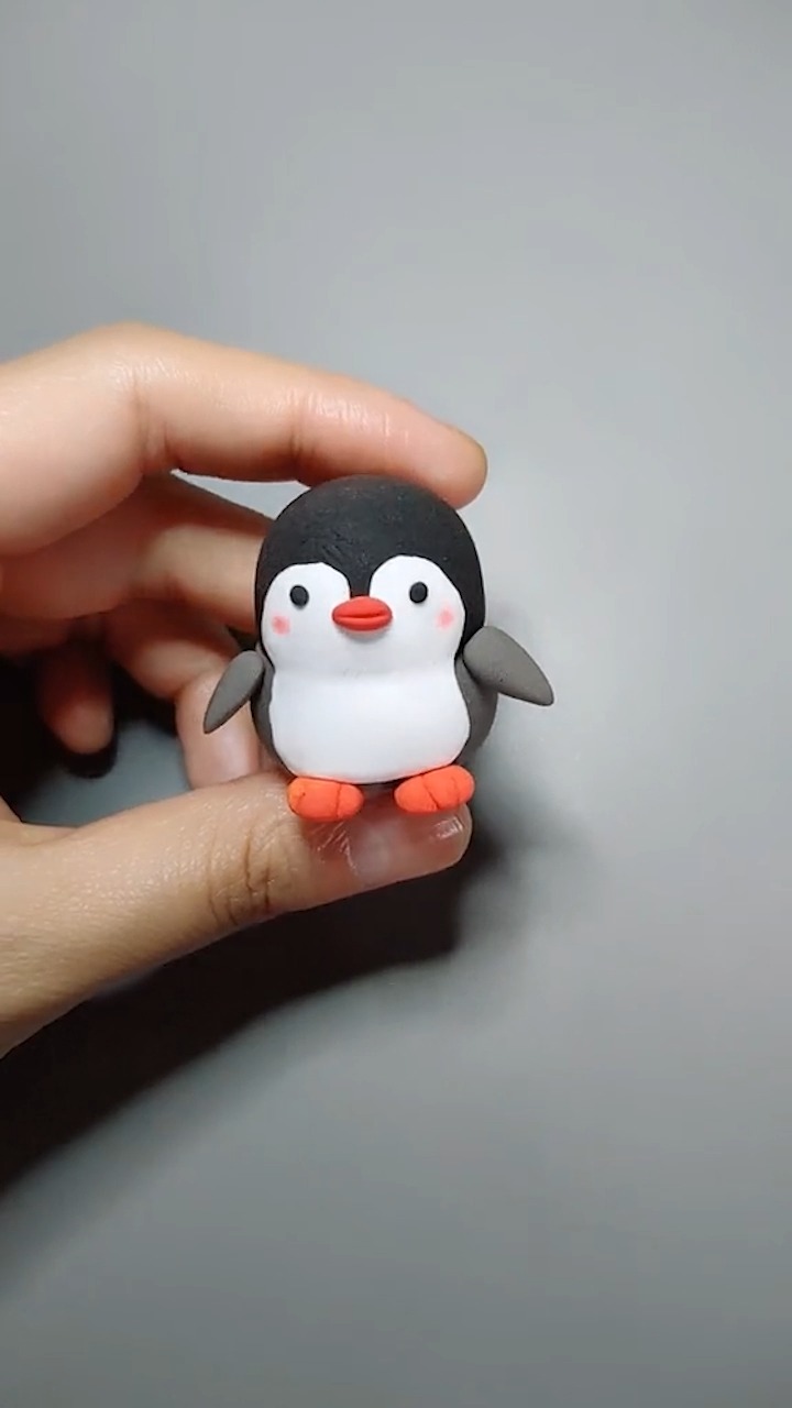 橡皮泥捏的企鹅动画片图片
