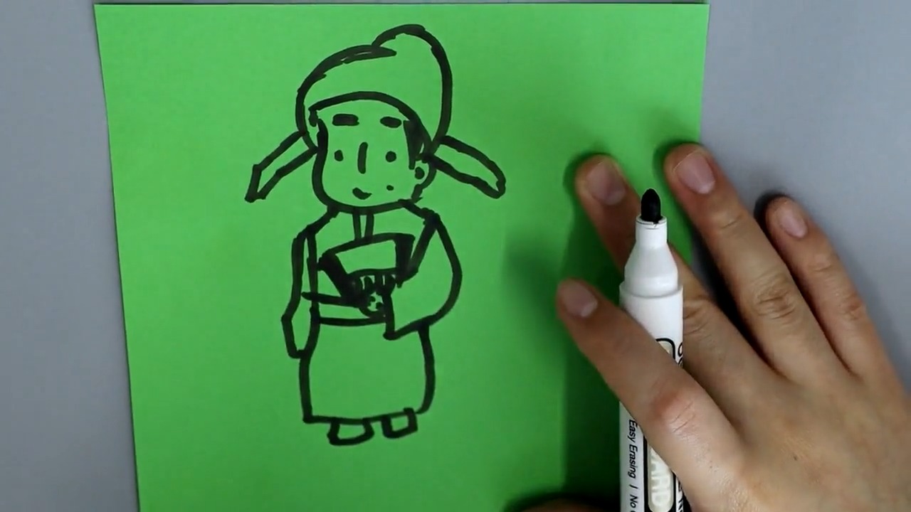 怎么画梁祝的简笔画?