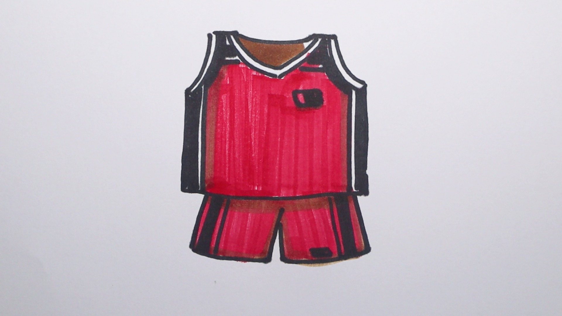 篮球服儿童简笔画图片
