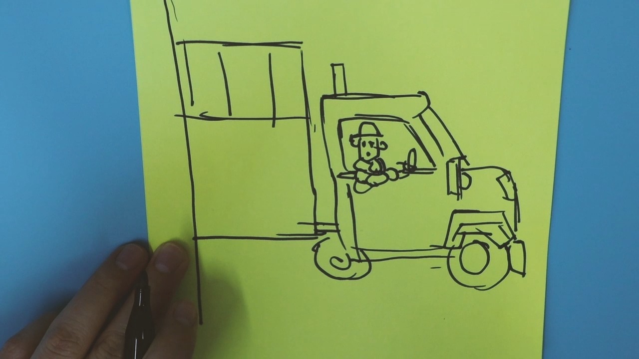 货车司机怎样画?