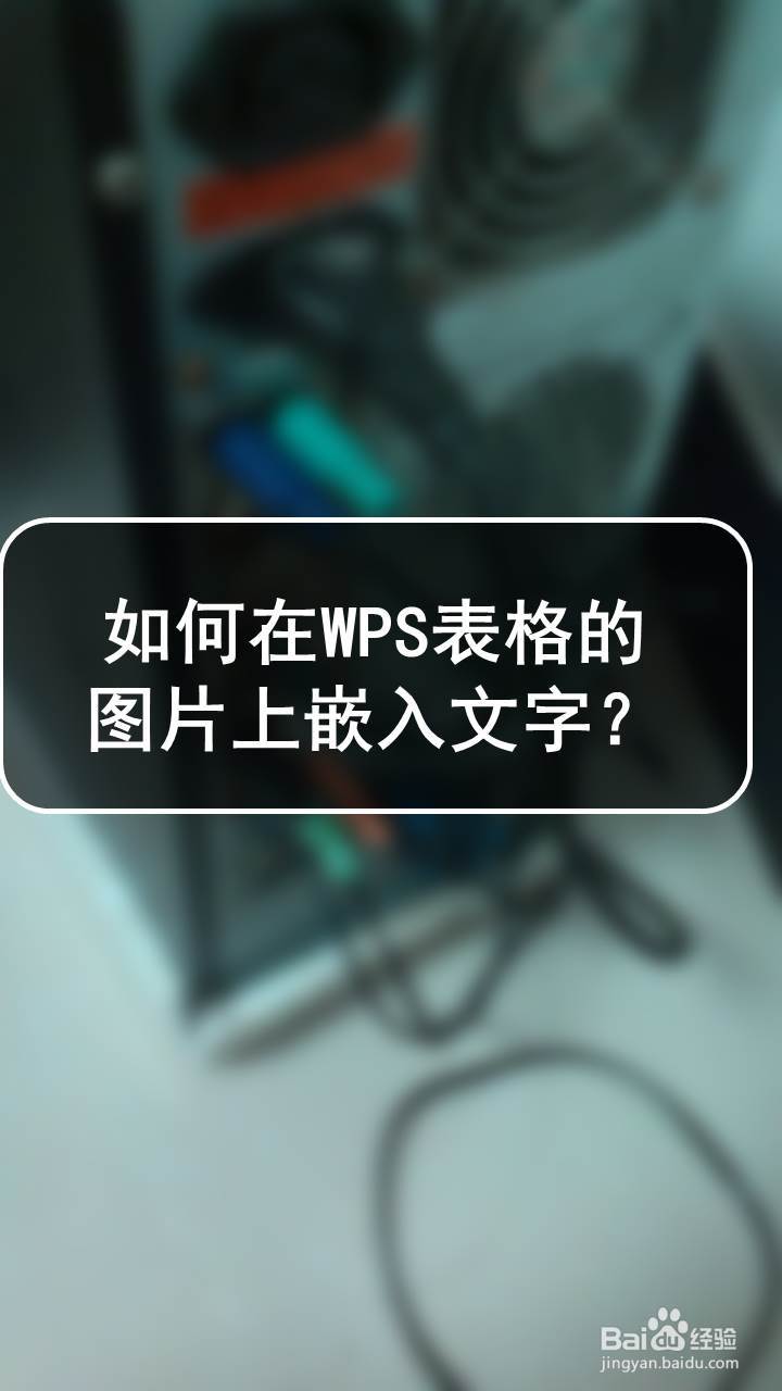 如何在wps表格的图片上嵌入文字?