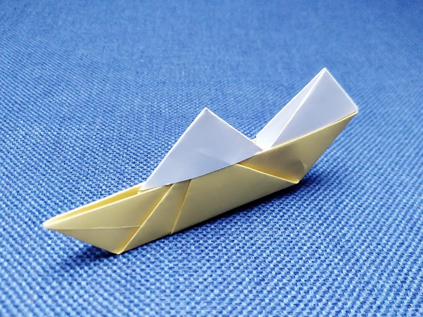 折纸蓬蓬船图片