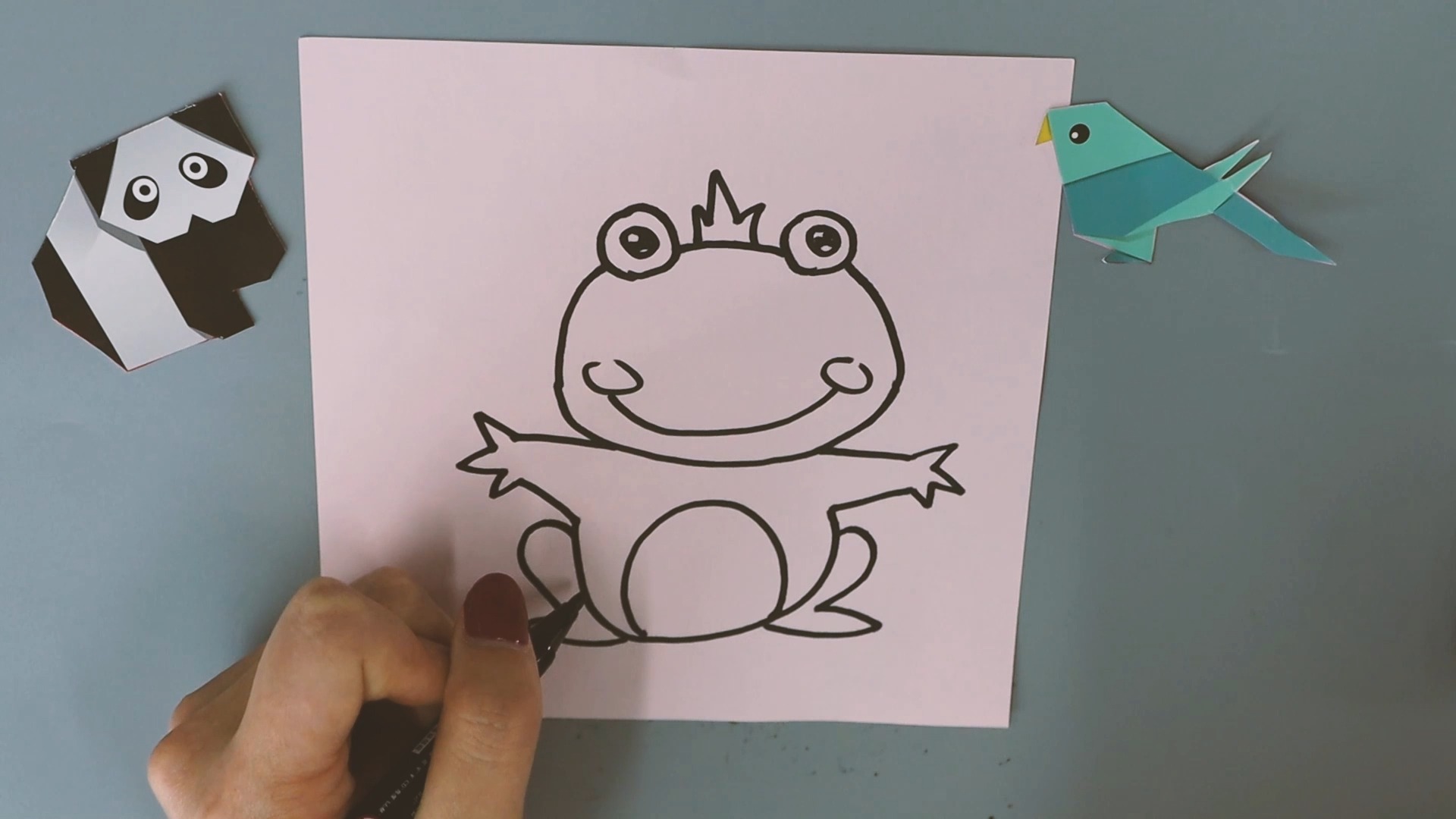 小青蛙简笔画怎样画?