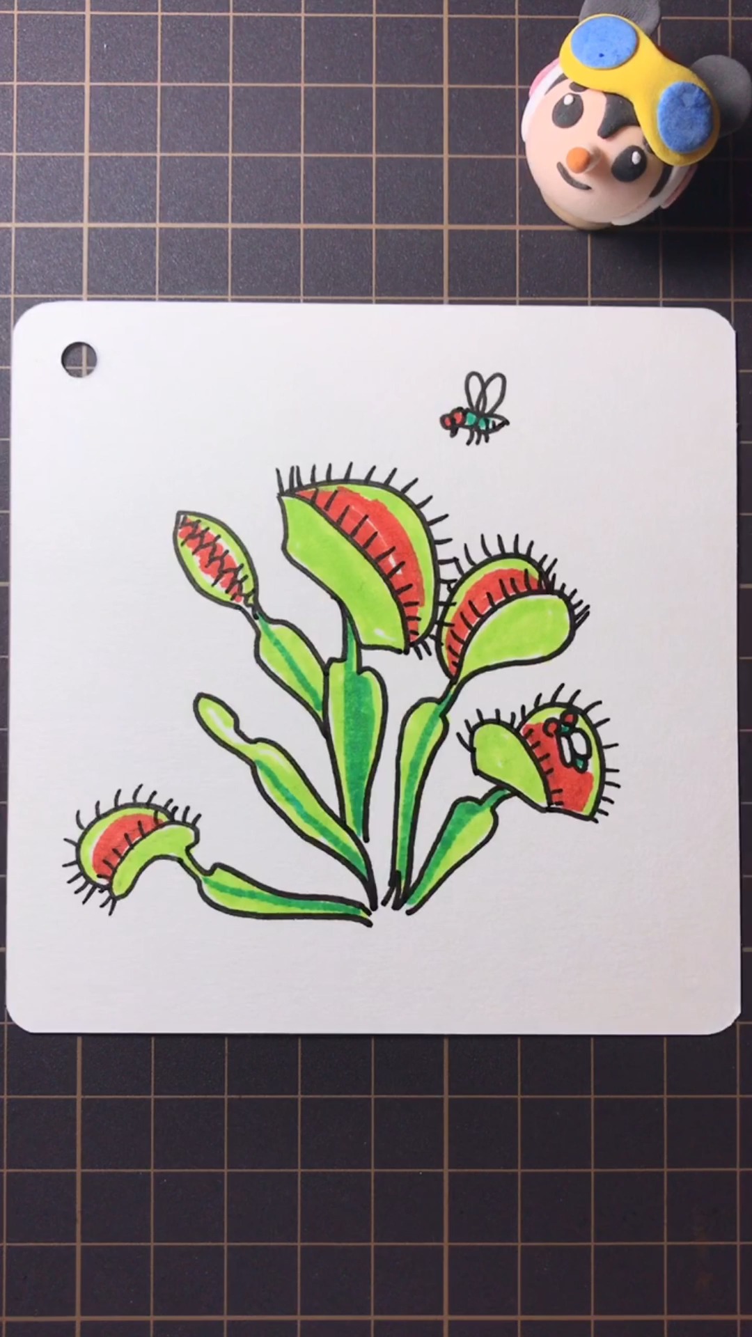 吃虫草的画法二年级图片